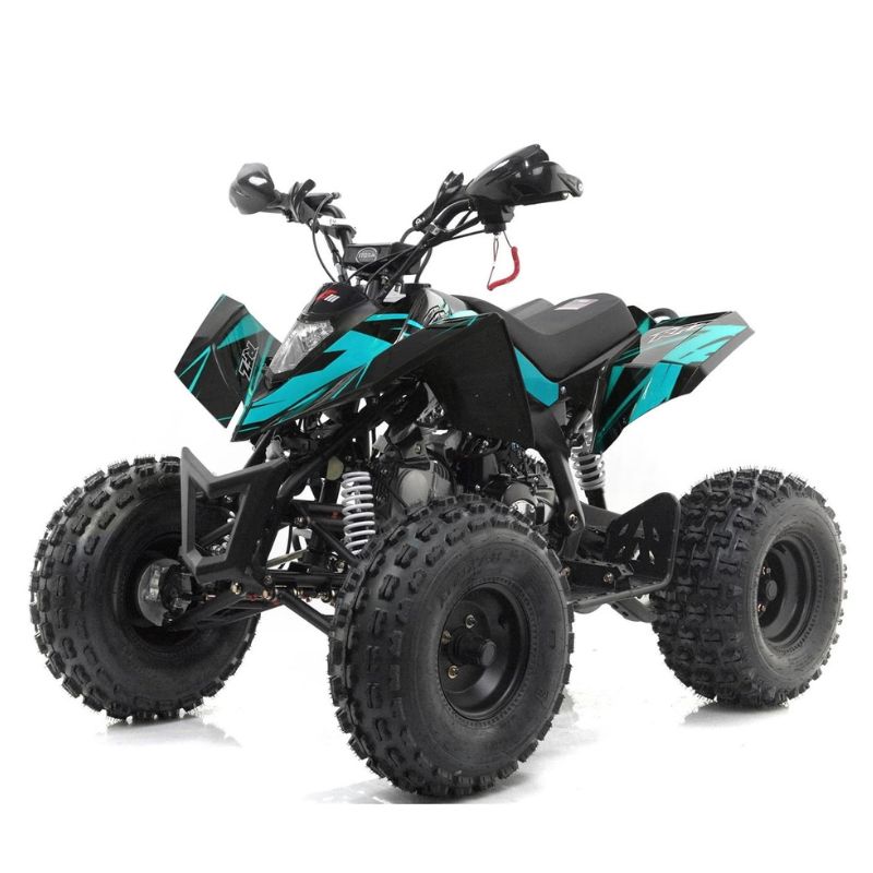 Sniper 120cc Kids Quad Bike Blue on a white background
