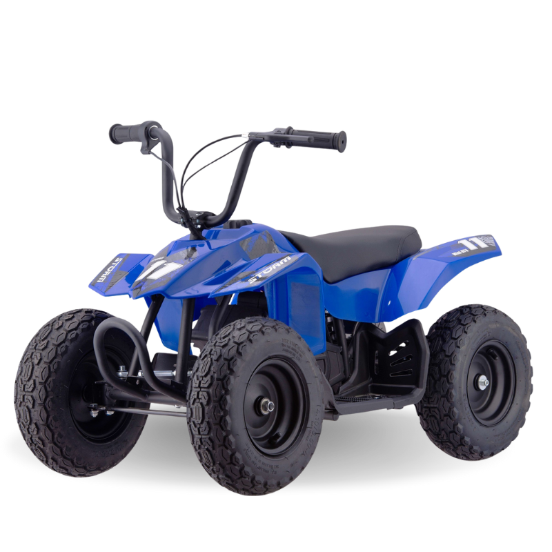 Blue 250w Kids Mini Quad Bike on a transaprent background