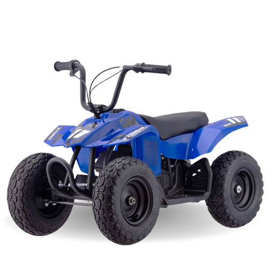 Blue 250w Kids Mini Quad Bike on a transaprent background