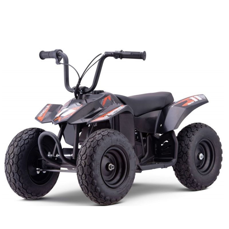 Black 250w Kids Mini Quad Bike on a white background