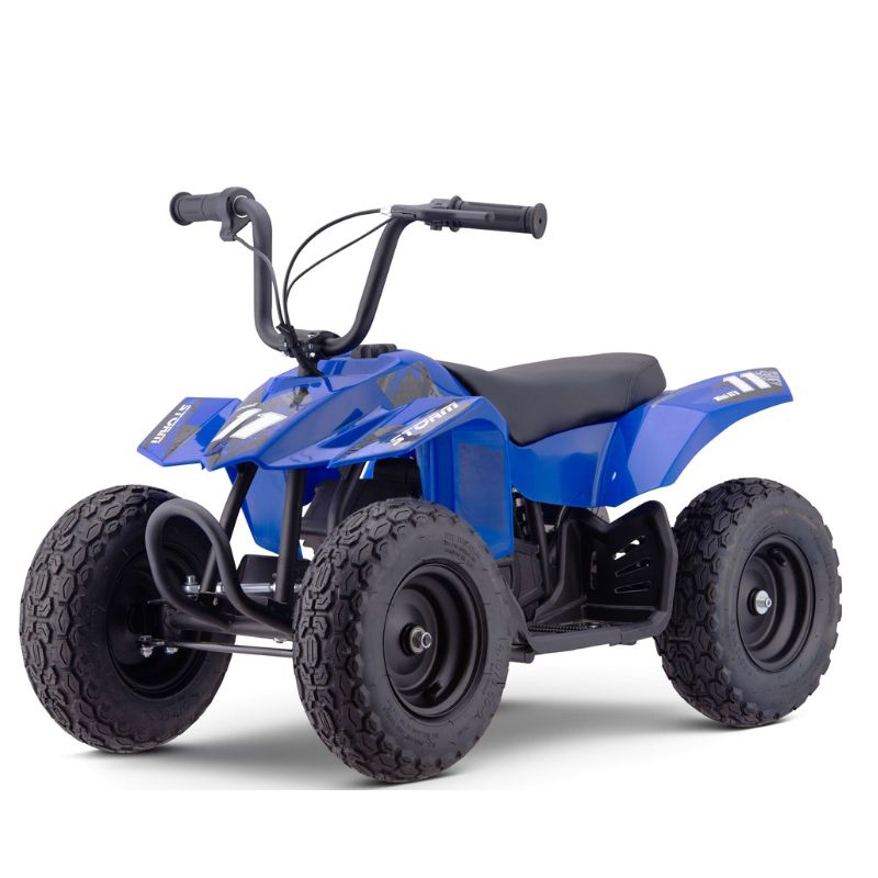 Blue 250w Kids Mini Quad Bike on a white background