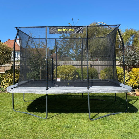 8ft x 12ft Jumpking Rectangular Professional Trampoline with Accessories