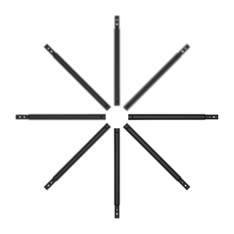 8 pcs steel tubes in a circle formation