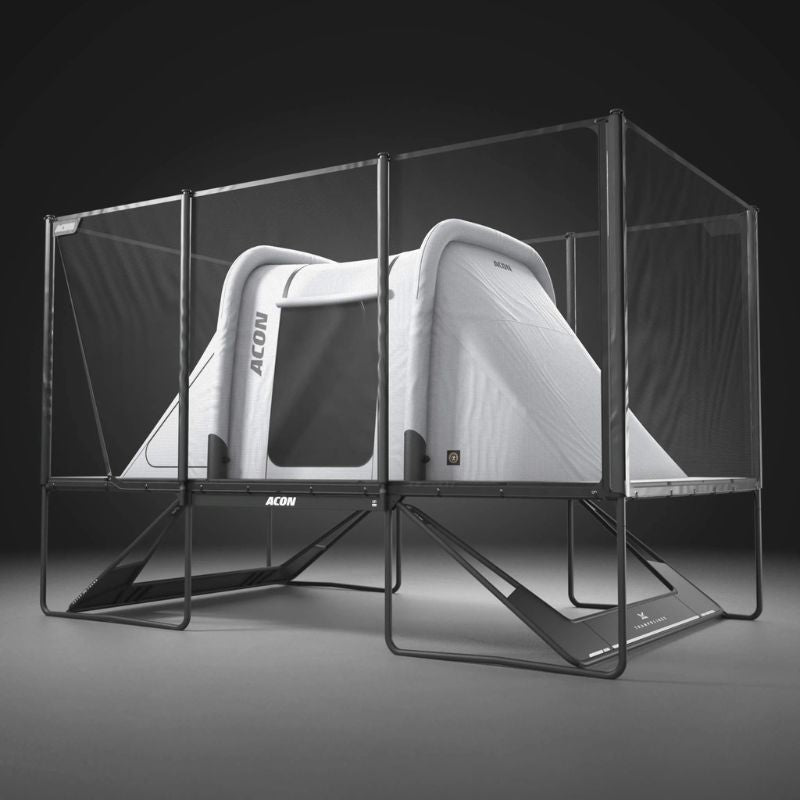 ACON Trampoline Tent set up in a ACON X trampoline.