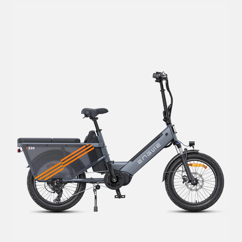 Engwe LE20 Grey Dual Battery Side View
