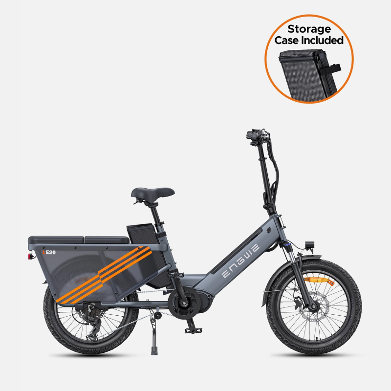 Engwe LE20 Grey Single Battery Side View