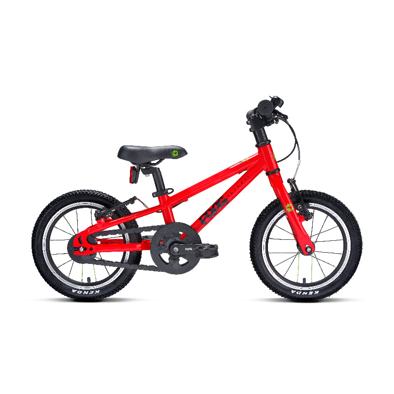 Frog 38 Red children's bicycle on a white background