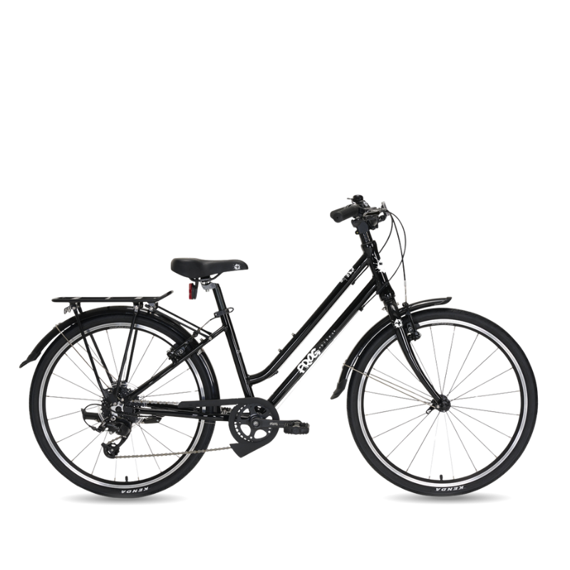 Frog city 61 Black bicycle on a transparent background