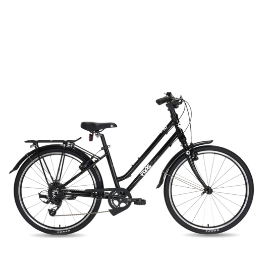 Frog city 61 Black bicycle on a transparent background