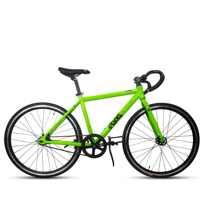 Frog  Track 70 Green bicycle on a white background