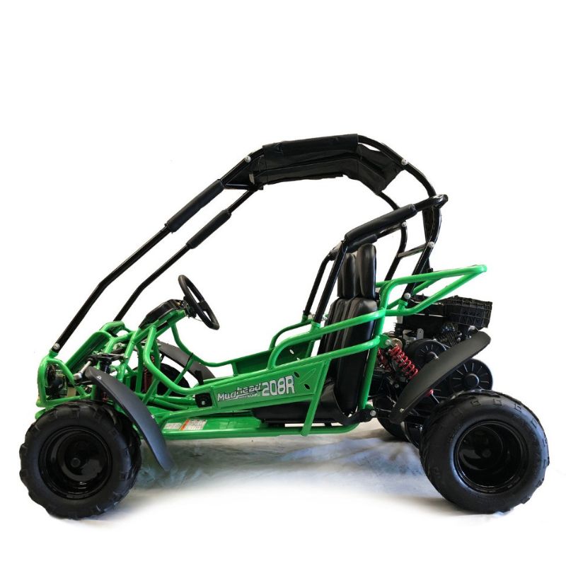 Reverse 208R Kids OffRoad Buggy Green on a white background side view