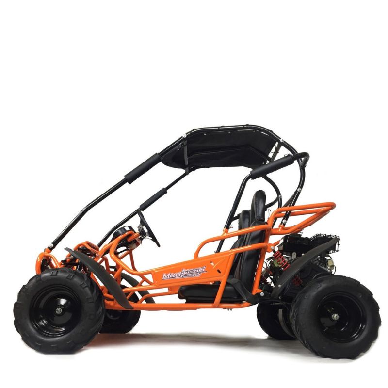 Reverse 208R Kids OffRoad Buggy Orange on a white background side view