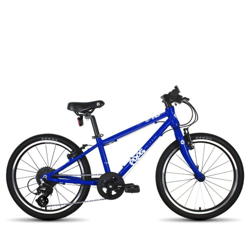 Frog 53 Blue Hybrid bicycle on a white background