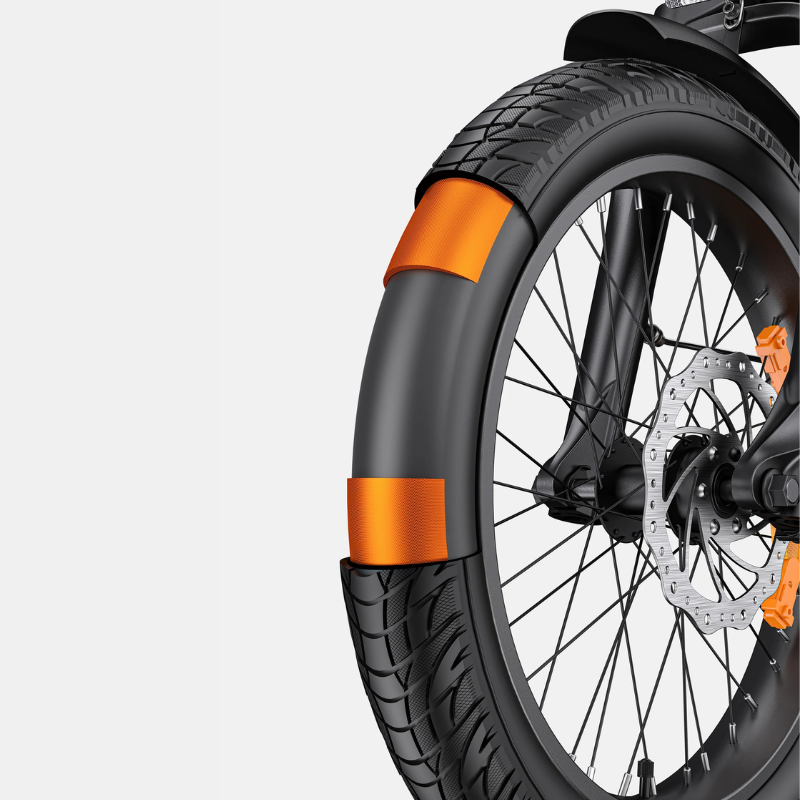 Close-up of Engwe L20 3.0 Pro bicycle wheel