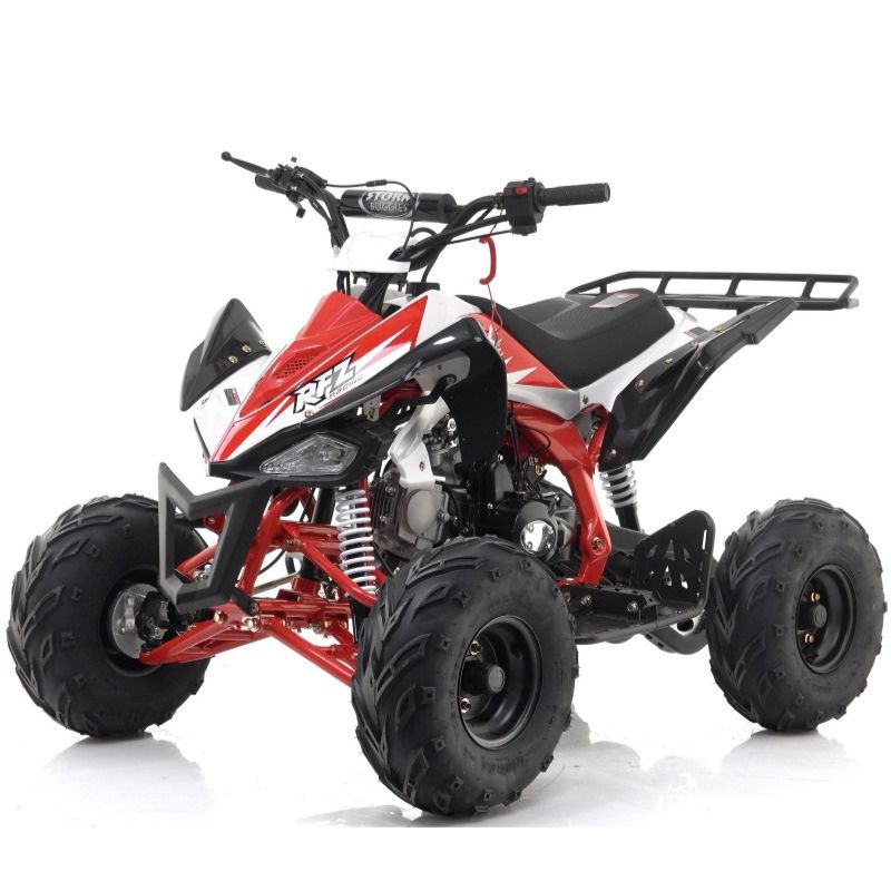 PANTHER 110cc KIDS QUAD RED  BIKE on a white background