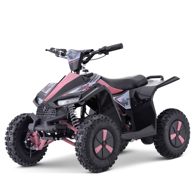 Renegade Ranger 1000w 36v Kids Electric Quad Bike Pink on a white background