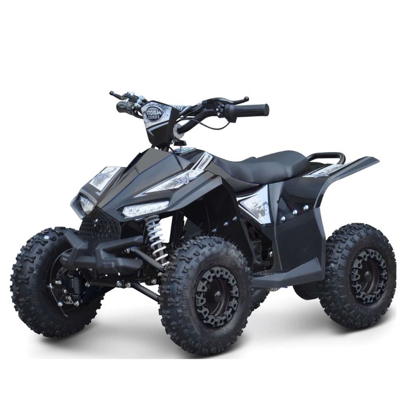 Renegade Ranger 1000w 36v Kids Electric Quad Bike Black on a white background