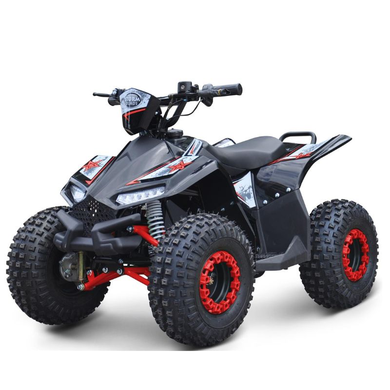 Renegade Ranger 1200w Kids Electric Quad Bike Red on a White Background