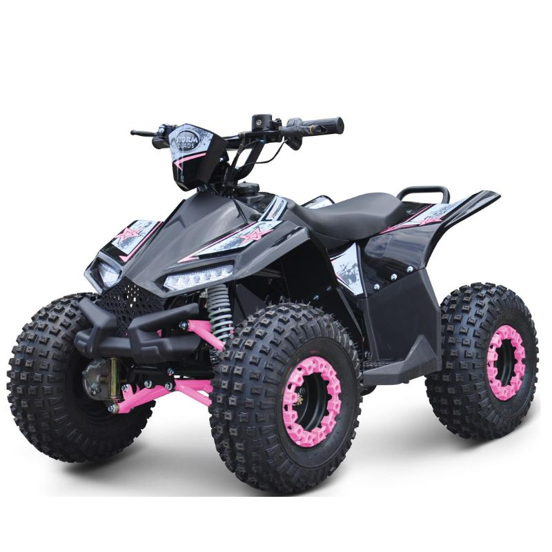 Renegade Ranger 1200w Kids Electric Quad Bike Pink on a White Background