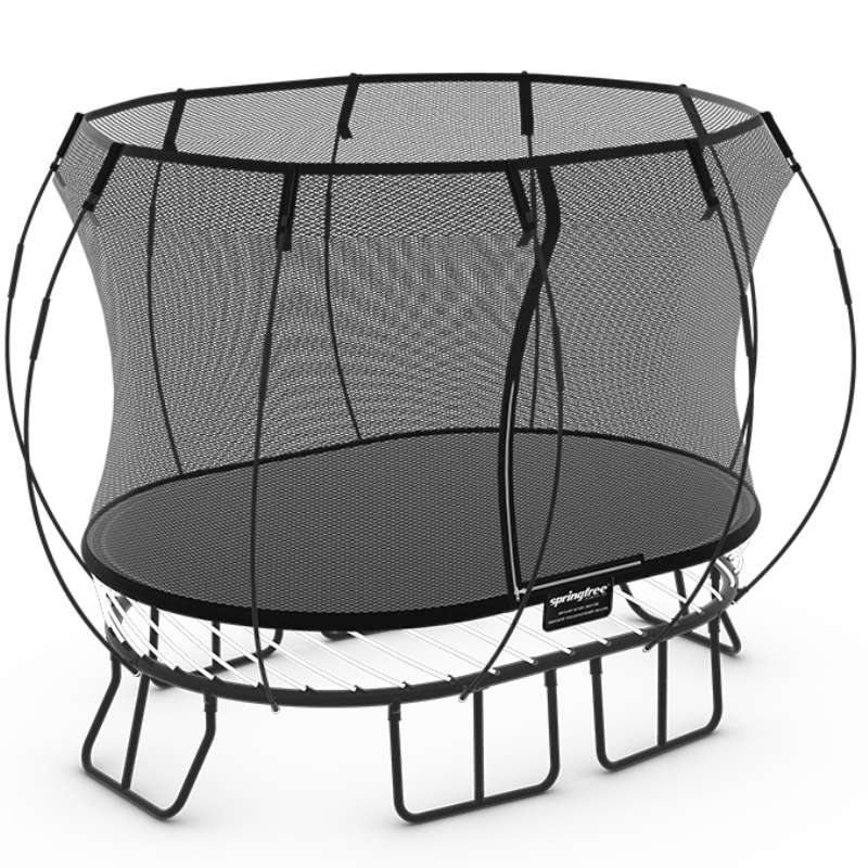 Springfree® 6ft x 9ft Compact Oval Trampoline with transparent Background