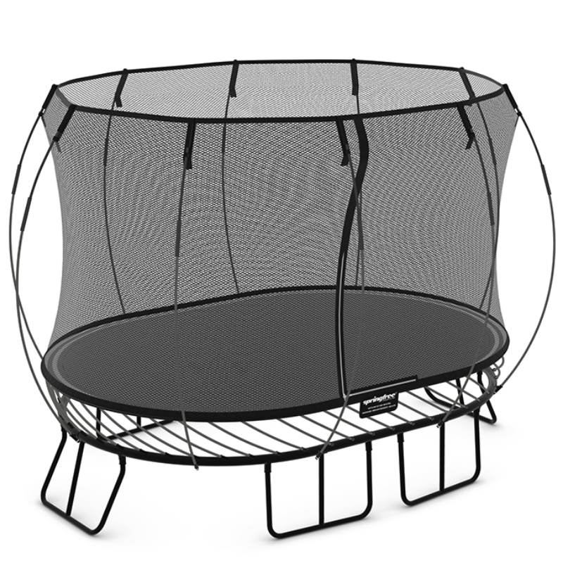 Springfree® 8ft x 11ft Oval Trampoline with transparent background