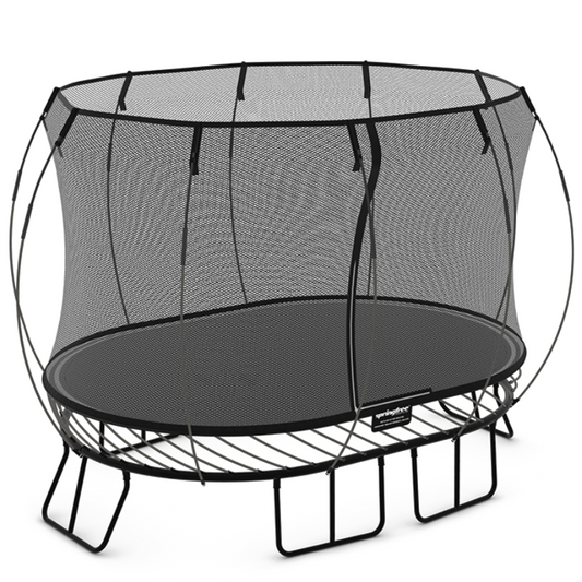 Springfree® 8ft x 11ft Oval Trampoline with transparent background