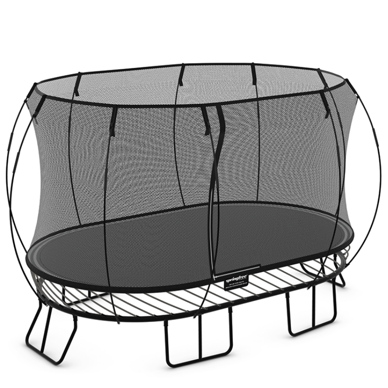 Springfree® 8ft x 13ft Large Oval Trampoline with transparent background