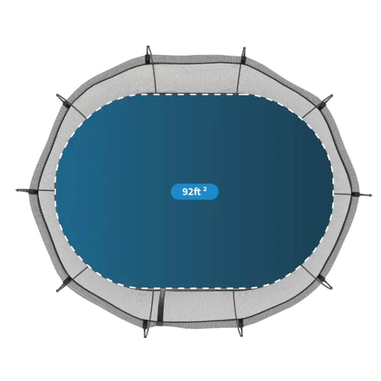 Springfree® 8ft x 13ft Large Oval Trampoline Size : Surface Area