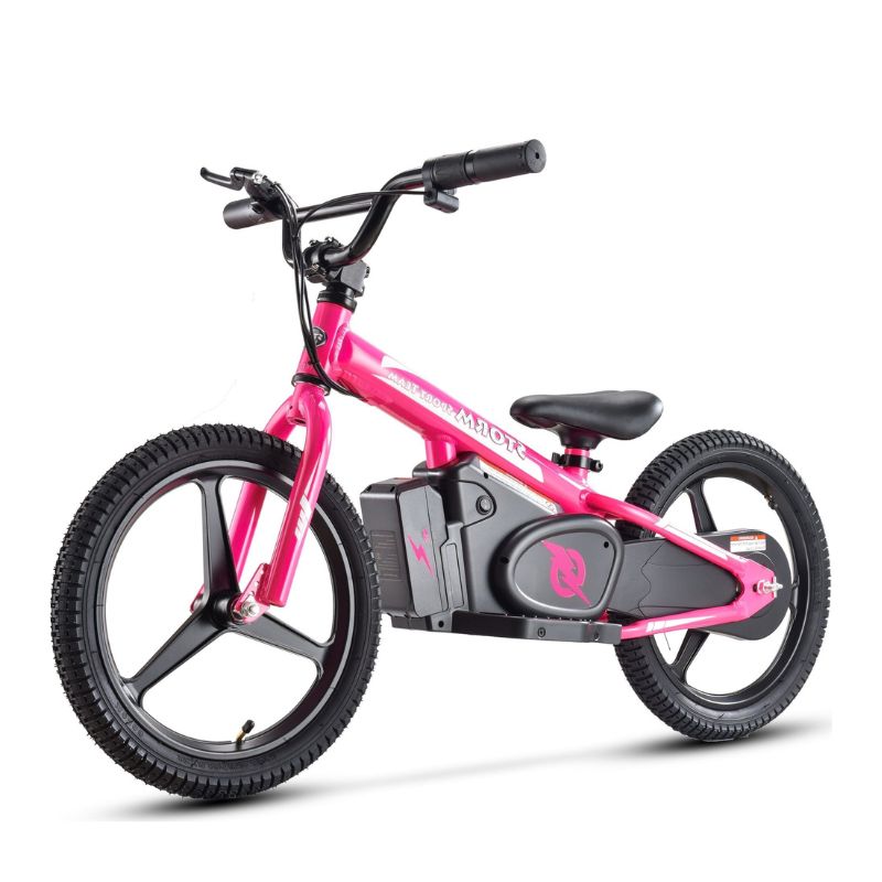 Pink Storm Kids 170w Electric Balance Bike on a white background