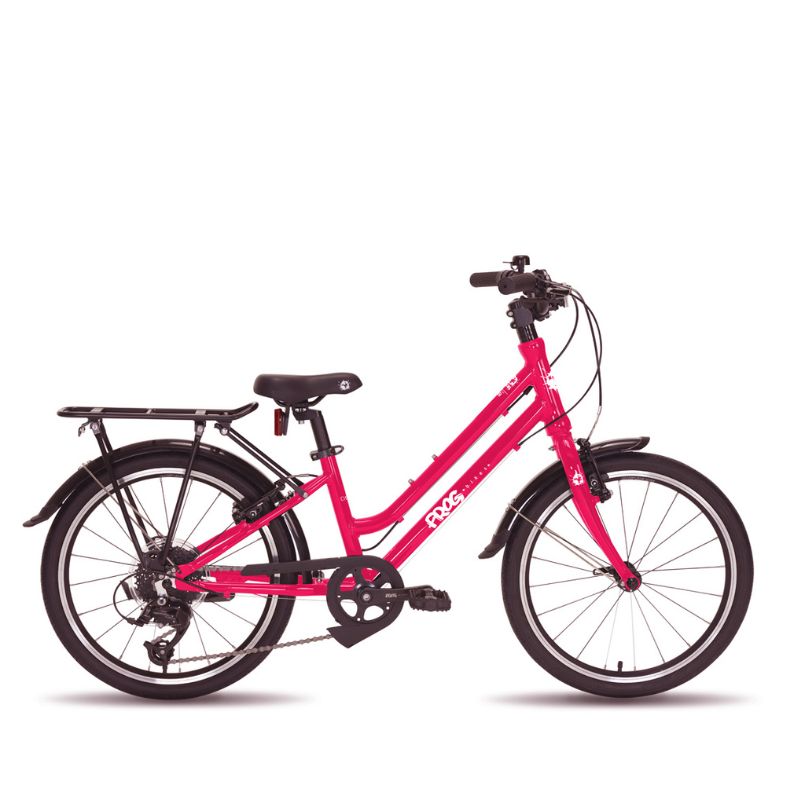 Frog City 53 Pink bicycle on a white background