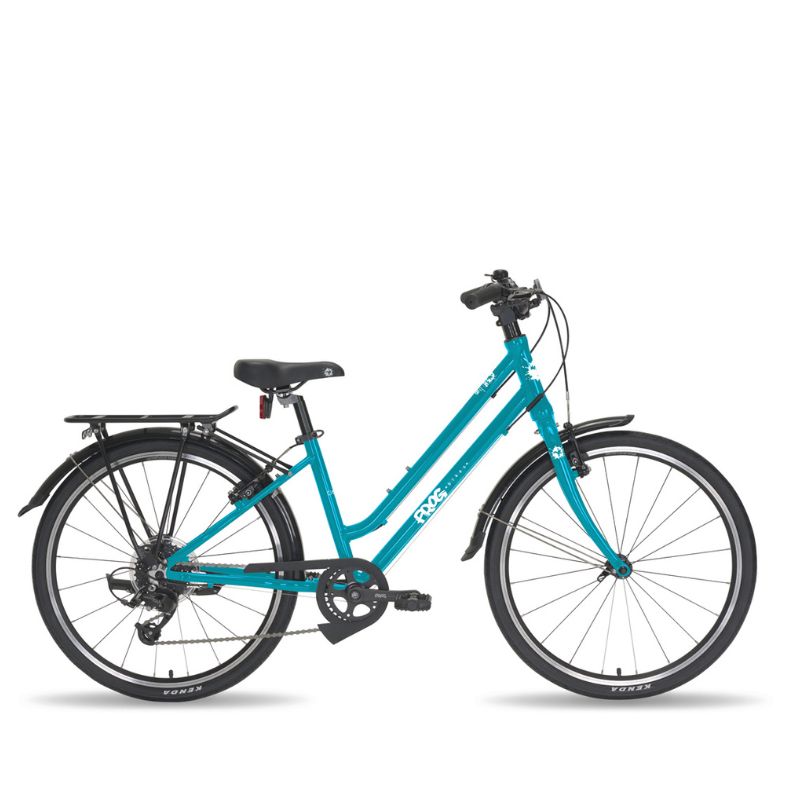 Frog city 61 Teal bicycle on a white background