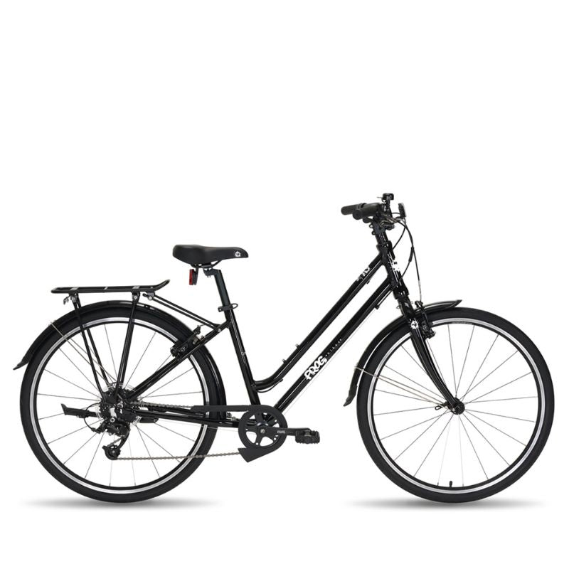 Frog City 67 Black bicycle on a white background